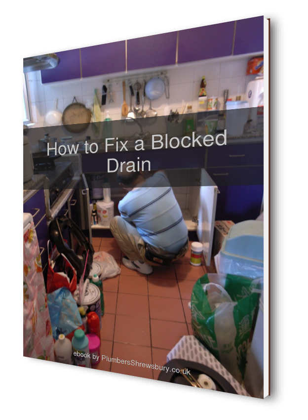 Image showing how to fix blocked drains by Plumbers Shrewsbury Co UK book cover