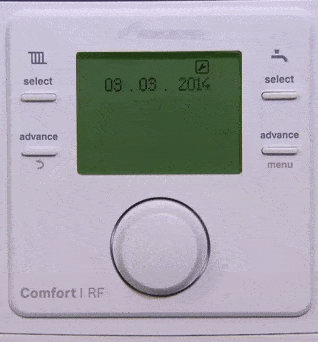 Image shows the Greenstar Comfort Controls Range controller supplied with the Worcester Bosch Greenstar Boiler.