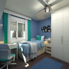 How storage can be integrated into modern bedroom designs for small rooms.