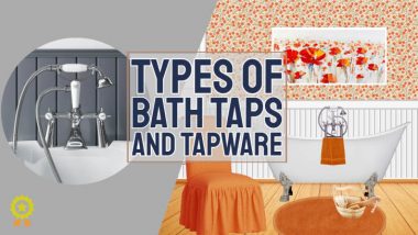 Text in image: "Types of bath taps".